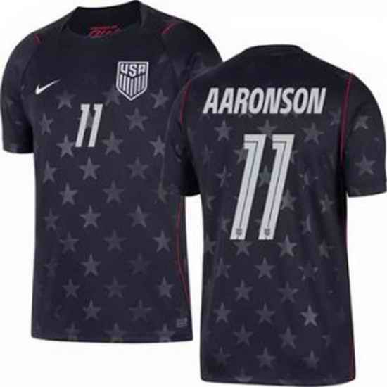 Men 11 Brenden Aaronson USMNT 2026 Home Stadium Replica Jersey 2